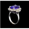 Image 4 : 14KT White Gold 7.79 ctw Tanzanite and Diamond Ring