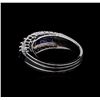 Image 3 : 1.20 ctw Sapphire and Diamond Ring - 14KT White Gold
