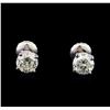 Image 1 : 1.22 ctw Diamond Stud Earrings - 14KT White Gold