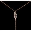 Image 2 : 14KT Rose Gold 0.69 ctw Diamond Necklace