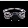 Image 2 : 2.72 ctw Black Diamond Ring - 14KT White Gold