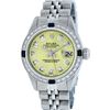 Image 1 : Rolex Stainless Steel Diamond and Sapphire DateJust Ladies Watch