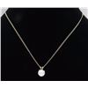 Image 1 : 1.11 ctw Diamond Pendant With Chain - 14KT White Gold