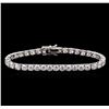 Image 1 : 18KT White Gold 14.97 ctw Diamond Tennis Bracelet