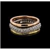 Image 1 : 14KT Tri-Color Gold 0.49 ctw Diamond Ring
