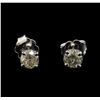 Image 1 : 14KT White Gold 0.62 ctw Diamond Stud Earrings