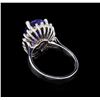 Image 3 : 4.74 ctw Tanzanite and Diamond Ring - 14KT White Gold