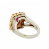 Image 3 : 2.77 ctw Rubellite and Diamond Ring - 14KT Rose and White Gold