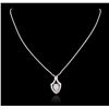 Image 4 : 14KT White Gold 1.63 ctw Diamond Pendant With Chain