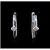 Image 1 : 14KT White Gold 0.04 ctw Diamond Earrings