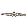 Image 1 : 0.65 ctw Diamond Brooch - 14KT White Gold