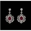 Image 4 : GIA Cert 49.70 ctw Ruby and Diamond Suite - 18KT White Gold