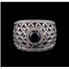 Image 2 : 2.36 ctw Black Diamond Ring - 14KT White Gold