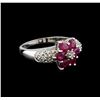 Image 1 : 1.92 ctw Ruby and Diamond Ring - 14KT White Gold