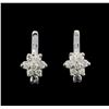 Image 1 : 14KT White Gold 0.50 ctw Diamond Earrings