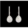 Image 1 : 0.96 ctw Diamond Earrings - 14KT White Gold