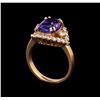 Image 4 : 14KT Rose Gold 3.30 ctw Tanzanite and Diamond Ring