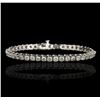 Image 1 : 14KT White Gold 7.60 ctw Diamond Tennis Bracelet