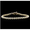 Image 1 : 14KT Yellow Gold 3.35 ctw Diamond Tennis Bracelet