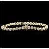 Image 2 : 14KT Yellow Gold 3.35 ctw Diamond Tennis Bracelet