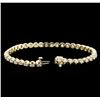 Image 3 : 14KT Yellow Gold 3.35 ctw Diamond Tennis Bracelet