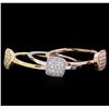 Image 4 : 0.49 ctw Diamond Ring - 14KT Tri-Tone Gold