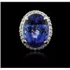 Image 1 : 14KT White Gold 23.51 ctw Tanzanite and Diamond Ring