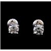 Image 1 : 1.02 ctw Diamond Stud Earrings - 14KT White Gold