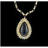 Image 1 : 14-18KT Yellow Gold 37.95 ctw Sapphire and Diamond Necklace