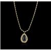 Image 2 : 14-18KT Yellow Gold 37.95 ctw Sapphire and Diamond Necklace