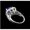 Image 3 : 8.02 ctw Tanzanite and Diamond Ring - 14KT White Gold