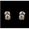 Image 1 : 14KT White Gold 1.19 ctw Diamond Solitaire Earrings