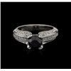 Image 2 : 1.86 ctw Black Diamond Ring - 14KT White Gold