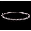 Image 1 : 14KT White Gold 1.93 ctw Diamond Bangle Bracelet