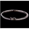 Image 2 : 14KT White Gold 1.93 ctw Diamond Bangle Bracelet
