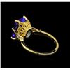 Image 3 : 4.15 ctw Tanzanite and Diamond Ring - 14KT Yellow Gold