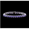Image 1 : 17.78 ctw Tanzanite Bracelet - 14KT White Gold