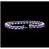 Image 3 : 17.78 ctw Tanzanite Bracelet - 14KT White Gold
