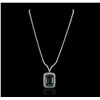Image 2 : 14KT White Gold 47.59 ctw Blue Topaz and Diamond Necklace