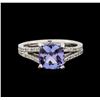 Image 2 : 14KT White Gold 2.37 ctw Tanzanite and Diamond Ring