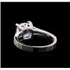 Image 3 : 14KT White Gold 2.37 ctw Tanzanite and Diamond Ring