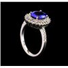 Image 4 : 14KT White Gold 1.92 ctw Tanzanite and Diamond Ring