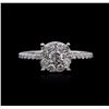 Image 2 : 14KT White Gold 0.85 ctw Diamond Ring