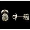 Image 2 : 1.35 ctw Diamond Solitaire Earrings - 14KT White Gold