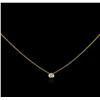 Image 2 : 0.09 ctw Diamond Necklace - 14KT Yellow Gold