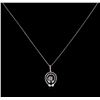 Image 2 : 1.36 ctw Diamond Pendant With Chain - 14KT-18KT White Gold