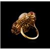 Image 3 : 25.14 ctw Sunstone and Diamond Ring - 18KT Yellow Gold