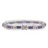 Image 2 : 4.96 ctw Sapphire and Diamond Bracelet - 18KT White Gold