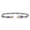 Image 3 : 4.96 ctw Sapphire and Diamond Bracelet - 18KT White Gold