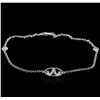 Image 1 : 0.22 ctw Diamond Bracelet - 14KT White Gold